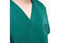 अस्पताल का उपयोग मेडिकल सर्जिकल स्क्रब सूट छोटी आस्तीन 100% कपास वी गर्दन