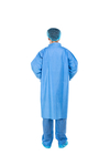 नॉनवॉवन लैब कोट ब्लू डिस्पोजेबल गाउन यूनिसेक्स अस्पताल वर्दी मेडिकल कवरॉल सूट