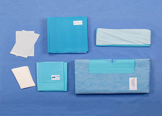 चरम प्रक्रिया पैक एसएमएस फैब्रिक स्टेरिल ग्रीन सर्जिकल पैक आवश्यक फाड़ना रोगी डिस्पोजेबल सर्जिकल पैक