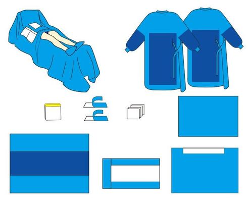 बाँझ सर्जिकल पैक गैर-बुना कपड़ा 1000 टुकड़े MOQ