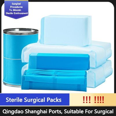 अल्ट्रासोनिक सीम के साथ लेटेक्स मुक्त एक बार उपयोग करने योग्य सर्जिकल पैक और स्टिरिल प्रक्रियाओं के लिए पैक की संख्या 1/30/50 सीटीएन