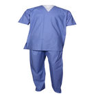 ब्लू ब्लैक वाटरप्रूफ मेडिकल स्क्रब सूट, वी नेक स्क्रब महिला रोगी के लिए वस्त्र
