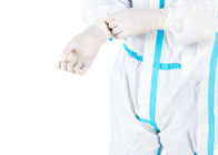 व्हाइट माइक्रोपोरस मेडिकल स्क्रब हुड एंटी वायरस सूट के साथ डिस्पोजेबल कवरल सूट करता है