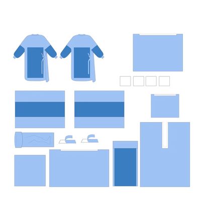 पेशेवर गैर बुना हुआ नीला / हरा / पीला भाप / ईओ / गामा / आदि। एक बार में उपयोग किए जाने वाले रोगी पर्दे